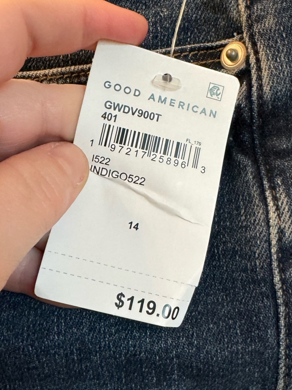 Good American Indigo High-Rise Skinny Jeans - Picture 3 of 3